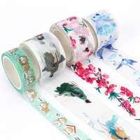 VOGRACE cheap OEM logo custom cartoon anime printed washi tape,Japanese masking kawaii love washi tape paper as gift