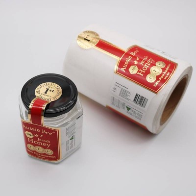 Custom Printed Adhesive Paper Honey Food Packaging Labels,Tamper Proof Seals Stickers For Jars