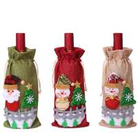 Red Wine Bag Wine Bottle Clothes Christmas Decoration Party Supplies Christmas Desktop Decoration Handmade Wine Bottle cover