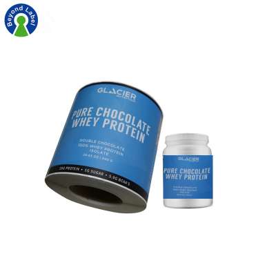 Custom PET Printing Roll Adhesive Whey Protein Powder Private Bottle Labels