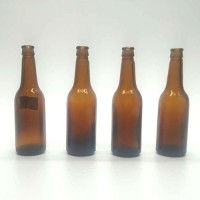 Mini brown 10ml glass bottle with lid wine bottle