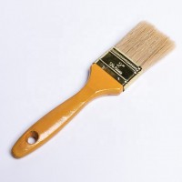 high quality Brislte Paint Brush with wooden color Plastic Handle