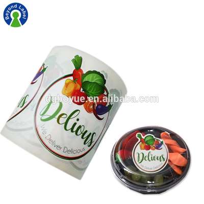 Custom Adhesive Waterproof Fruit Vegetable Food Label Packaging Sticker Printing Roll