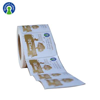 Custom product white label custom wine bottle paper sticker printing