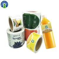 Custom Self Adhesive Waterproof Juice Milk Water Bottle Vinyl Stickers Labels Roll Printing For Plastic Bottles