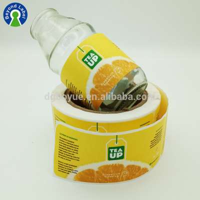 Custom Printing Roll Glass Bottle Label Private Sticker